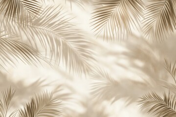 Obraz premium Two candles are on a table with a shadow of a palm tree leaf