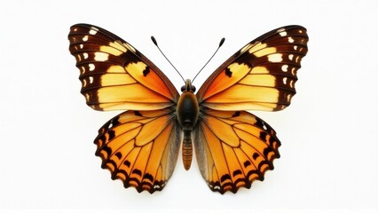 Obraz premium Orange Butterfly Isolated on White Background - High-Resolution Stock Photo