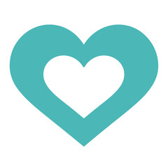 Blue double heart icon symbolizing love and unity.