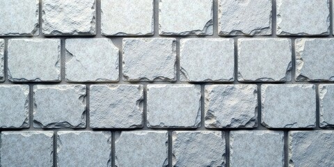 Fototapeta premium A Seamless Texture of Light Gray Square Stones with Irregular Edges, Ideal for Backgrounds and Design Projects