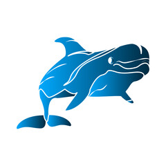 Dolphin icon design template