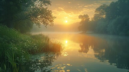  depicting the serene beauty of a countryside landscape, where time seems to slow down, inviting viewers to embrace the simple joys of nature and the unhurried pace of life