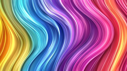 Obraz premium Abstract Rainbow Swirls Colorful Vibrant Design