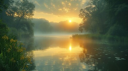  depicting the serene beauty of a countryside landscape, where time seems to slow down, inviting viewers to embrace the simple joys of nature and the unhurried pace of life