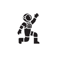 Astronaut silhouette vector