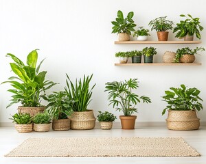 Fototapeta premium Plant Shelves Room Interior Decor