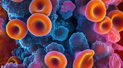 Red Blood Cells Microscopic View