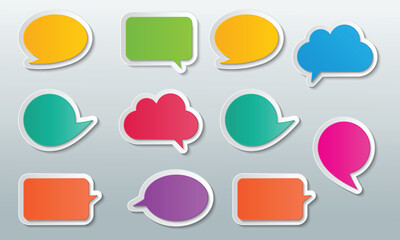 Colorful What and Question, Dialog box Vector Illustration