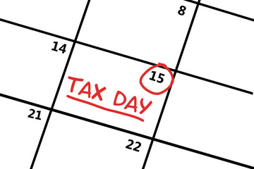 Tax Day, april taxation, deadline for payment, financial income, calendar date
