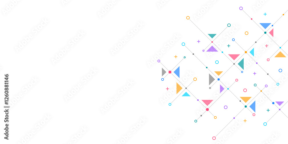Fototapete Creative idea of modern design with abstract geometric background. Minimalistic texture with polygonal pattern