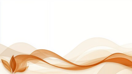 Obraz premium Abstract Design With Soft Brown And Beige Wavy Lines On White Background