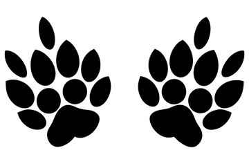 animal paw print vector illustrations
