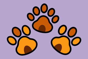 animal paw print vector illustrations
