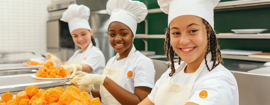 World Youth Skills Day Culinary students preparing vibrant dishes.