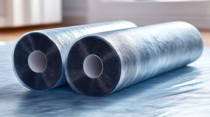 Two Rolls Of Blue Waterproofing Membrane Material