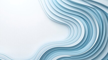 Abstract Light Blue Wavy Layered Design