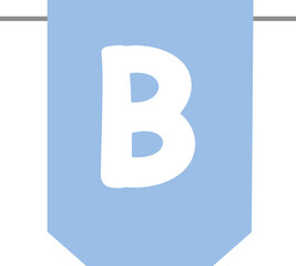Letter B bunting flag