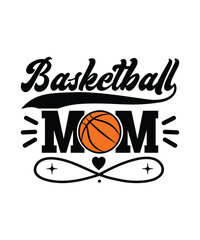basketball mom , sports mom typography design with basketball, typography design , vector illustration
