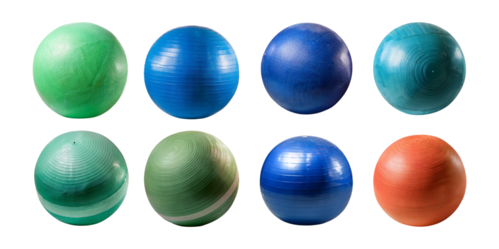 Colorful Yoga Balls for Exercise, Fitness, and Health Activities