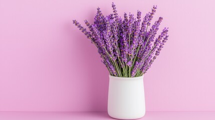 Lavender bouquet arrangement indoor studio floral minimalist design close-up tranquility