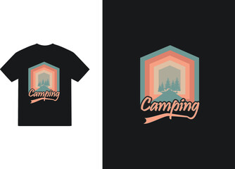 CAMPING with quotes t shirt for outdoor