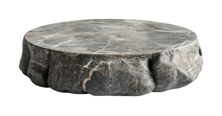 Stone table display home modern top view isolated on transparent background png