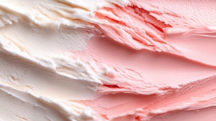 Close-up macro texture of ice cream. Generative AI