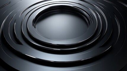 Abstract concentric metallic circles design