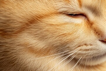 Fototapeta premium Cozy Aesthetic Macro of Fluffy Kitten Fur for Premium Pet Brand Marketing and Digital Content Creation in Modern Petcare Industry