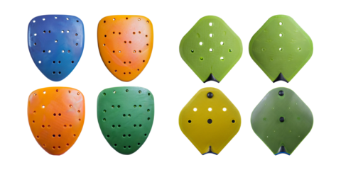 Colorful Rock Climbing Holds for Indoor Wall Climbing Activity