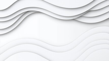 Obraz premium Abstract White Wavy Layers Background Design