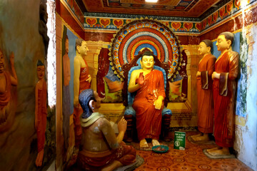 Statue of buddha in the temple sri lanka 