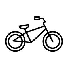 Fototapeta premium Beach cruiser bike Outline Style Icon Design