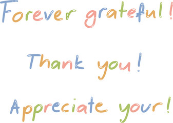 Calligraphy lettering for gratitude