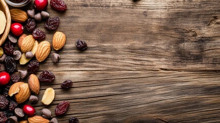 A creative food composition with raisins