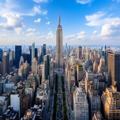 Aerial View Of New York City Skyline