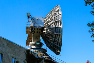 A large satellite dish antenna for meteorological research