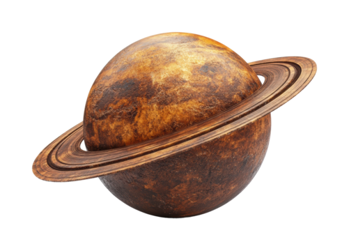 Saturn's mysteries a cosmic journey isolated on transparent background png