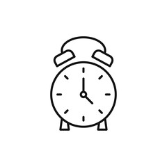 Alarm clock icon. simple thin line vector icon