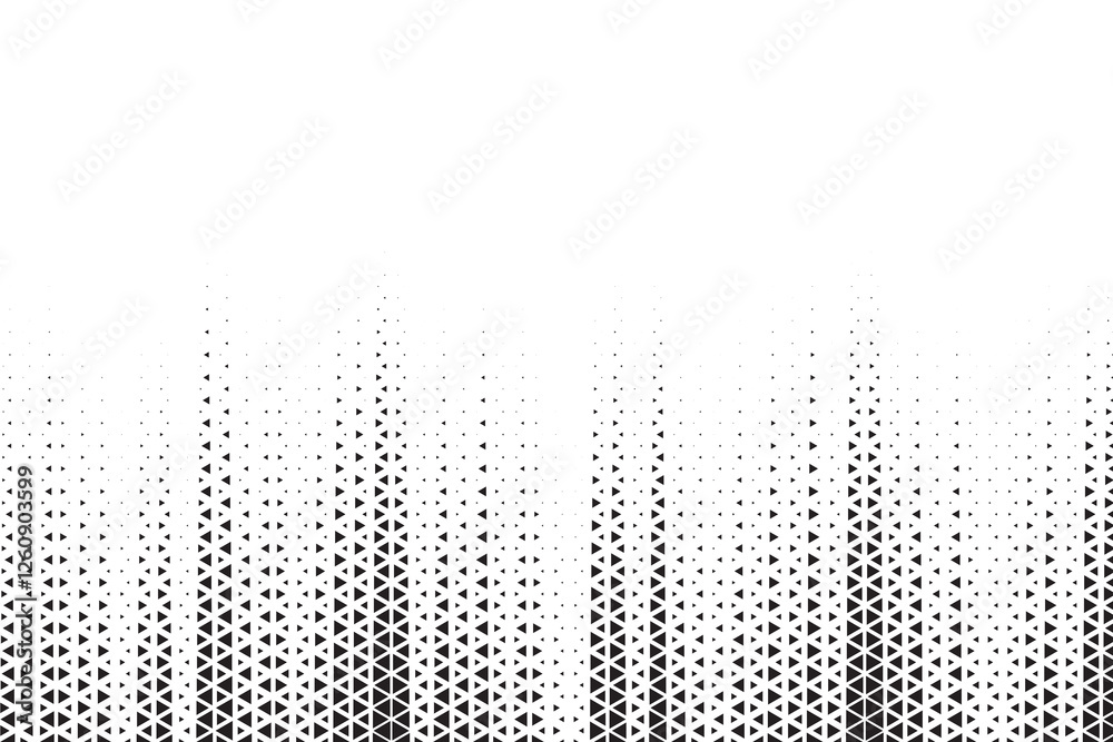 Aufkleber Triangular Halftone Texture Retro wave Vector Geometric Technology Abstract Background. Half Tone Triangles Retro Colored Pattern. Minimal 80s Style Dynamic Tech Structure Wallpaper