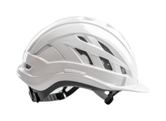 Professional safety gear on construction site isolated on transparent background png