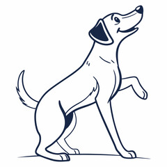 vector illustration of a dog