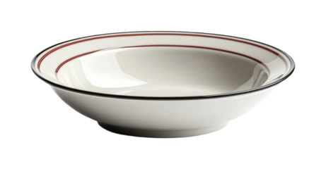 Modern elegant serving bowl for dining isolated on transparent background png