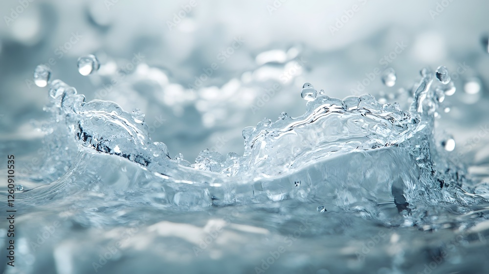 Poster stunning abstract image showcasing the graceful flow and dynamic movement of crystal clear water cre
