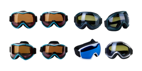 Diverse Ski Goggles Collection for Winter Sports and Outdoor Activities
