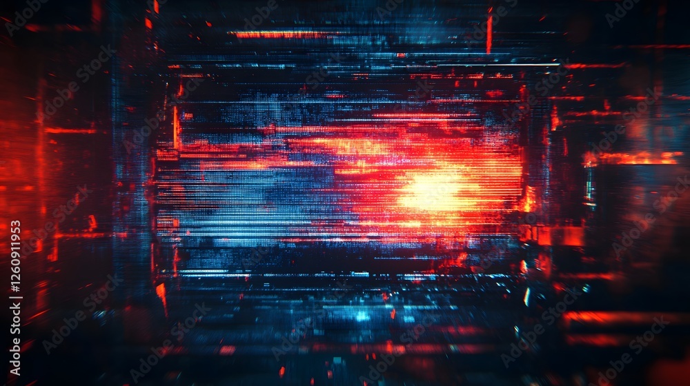 Poster stunning futuristic cityscape with glowing neon lights advanced digital architecture and a captivati