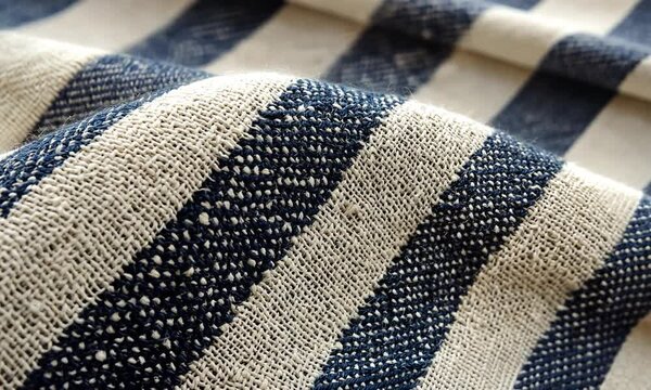 close-up of dutch striped apron fabric video