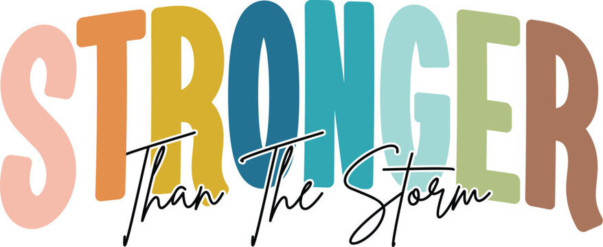 Stronger Than The Storm, Boho Christian,  oho Self Care T-Shirt, Inspirational Women Sweater, Christian Sweatshirt