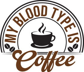 Funny Coffee Lovers T-Shirt Design PNG.