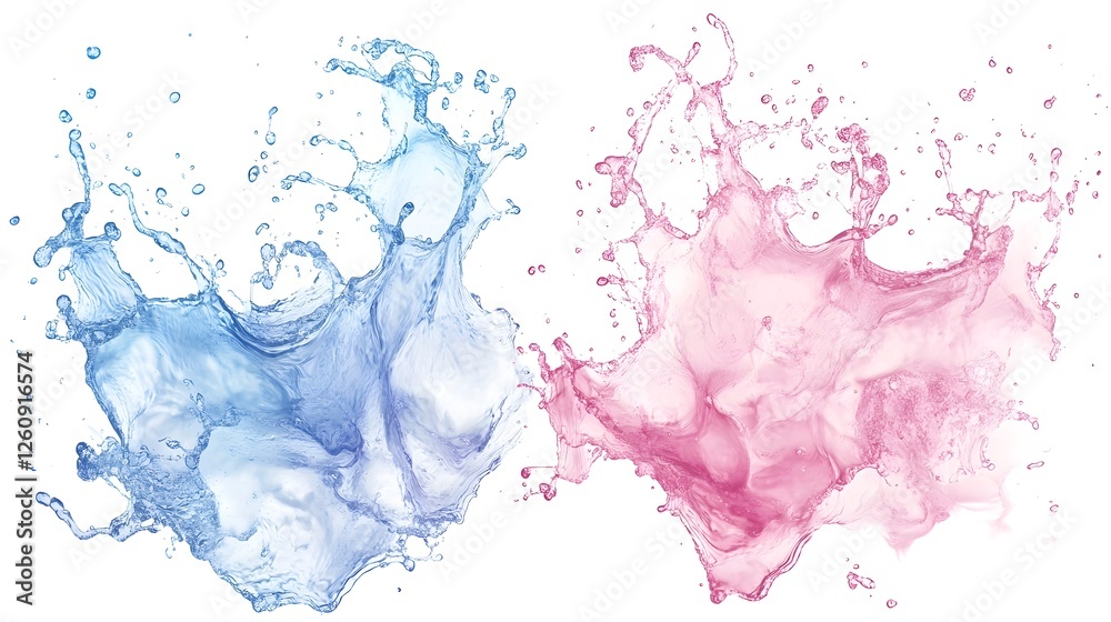 Leinwandbilder vibrant abstract liquid splash background with captivating colorful pink and blue tones depicting dy